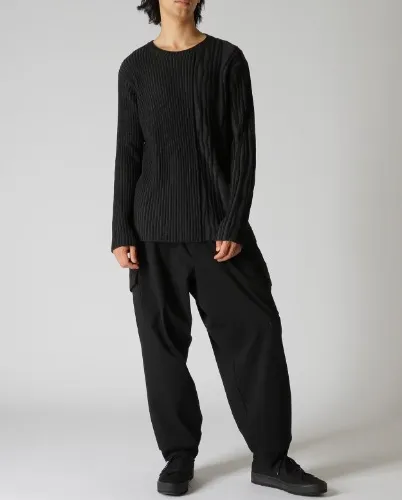 Yohji Yamamoto  |Crew Neck Pullovers Street Style Long Sleeves Plain