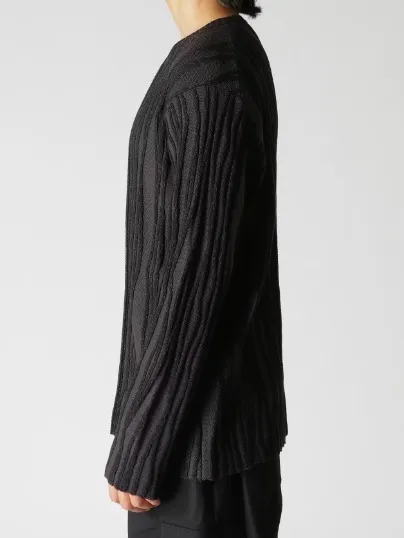 Yohji Yamamoto  |Crew Neck Pullovers Street Style Long Sleeves Plain