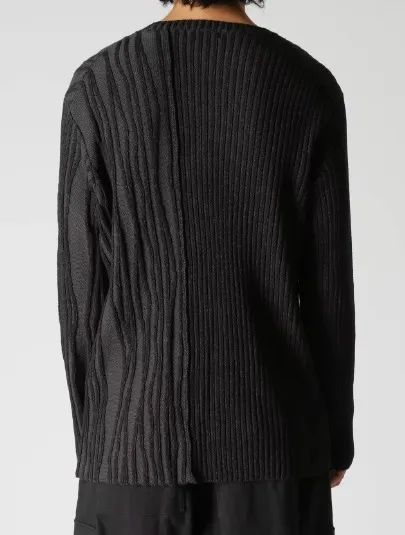 Yohji Yamamoto  |Crew Neck Pullovers Street Style Long Sleeves Plain