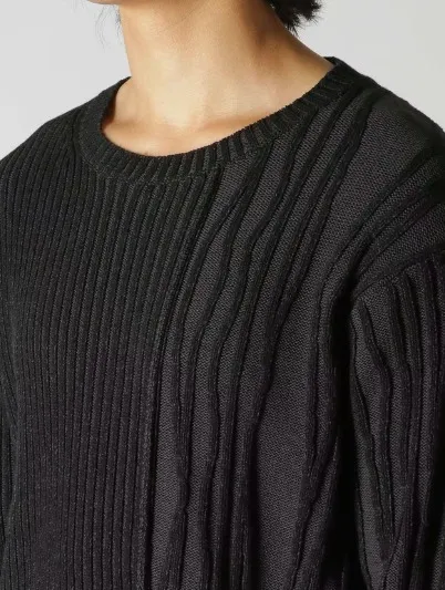 Yohji Yamamoto  |Crew Neck Pullovers Street Style Long Sleeves Plain