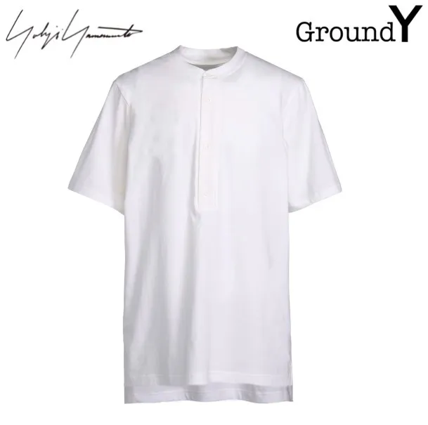 Yohji Yamamoto  |Pullovers Unisex Henry Neck Street Style Plain Cotton