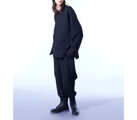 Yohji Yamamoto  |Pullovers Unisex Street Style Long Sleeves Plain Oversized