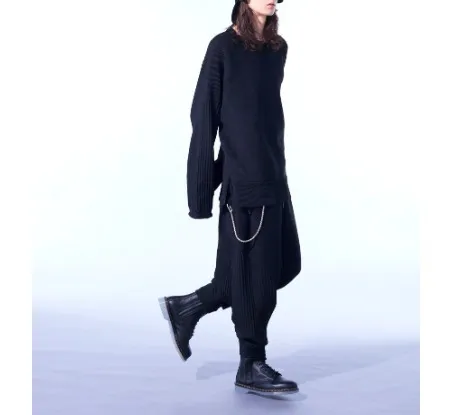 Yohji Yamamoto  |Pullovers Unisex Street Style Long Sleeves Plain Oversized