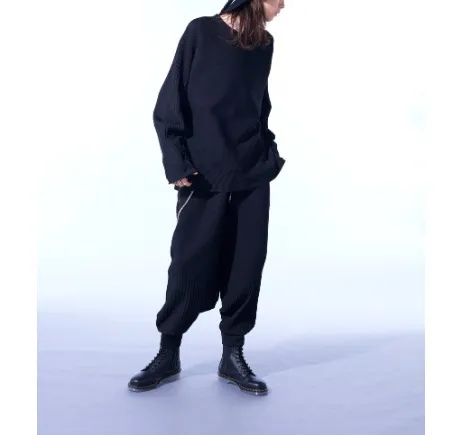 Yohji Yamamoto  |Pullovers Unisex Street Style Long Sleeves Plain Oversized