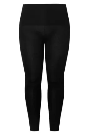 YOURS Curve Black TUMMY CONTROL Soft Touch Stretch Leggings