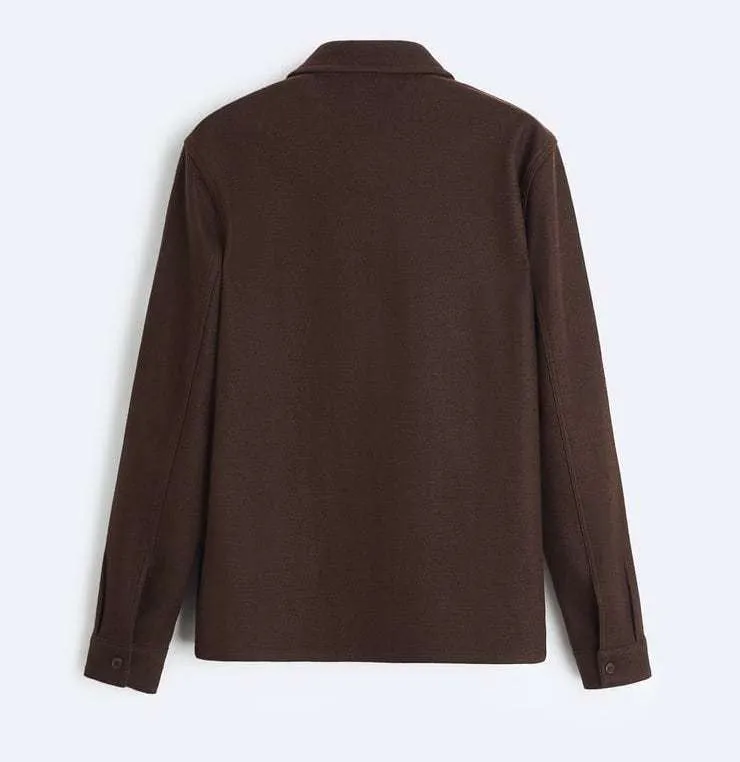 ZARA  |Wool Long Sleeves Plain Shirts